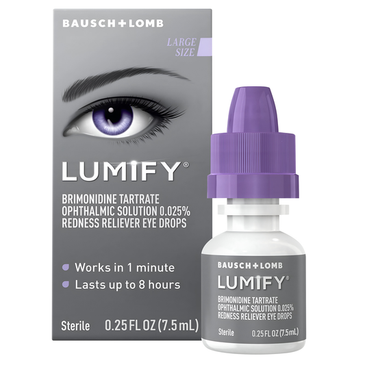 Lumify ®️ Bausch + Lomb XXL • Eye Drops Against Hay Fever, Red Eyes & Irritated Eyes • 1x7.5ml