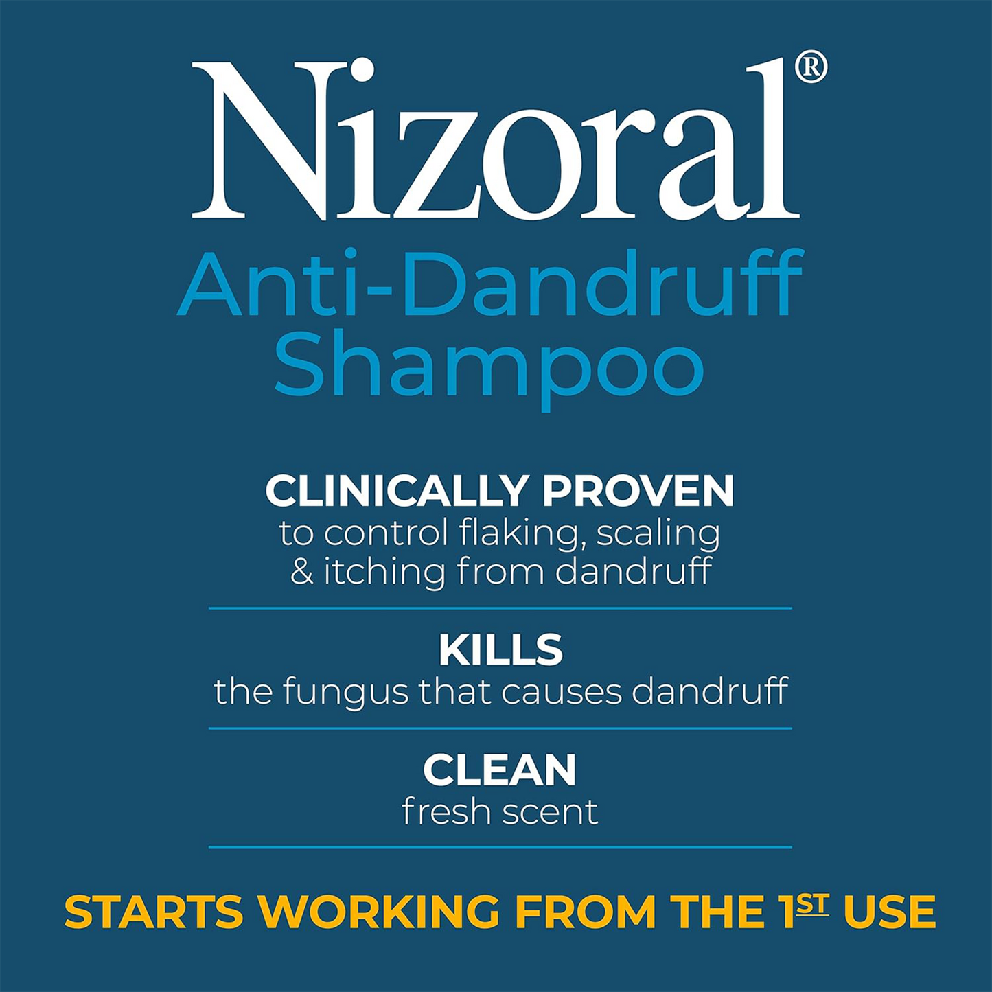 Nizoral ®️ Anti-Dandruff Ketoconazole 1% Anti-Dandruff Shampoo • Anti-Roos Shampoo Tegen Schilfers, Jeuk & Irritatie • 1x200ml
