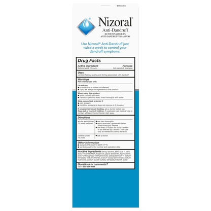 Nizoral ®️ Anti-Dandruff Ketoconazole 1% Anti-Dandruff Shampoo XL • Anti-Roos Shampoo Tegen Schilfers, Jeuk & Irritatie • 1x400ml