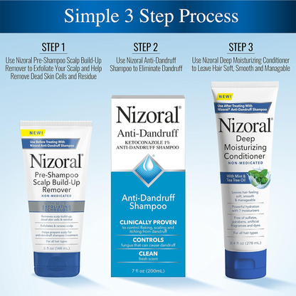 Nizoral ®️ Pre-Shampoo Scalp Build-Up Remover • Pre-Shampoo Tegen Hoofdhuidopbouw, Dode Huidcellen & Residu • 1x148ml