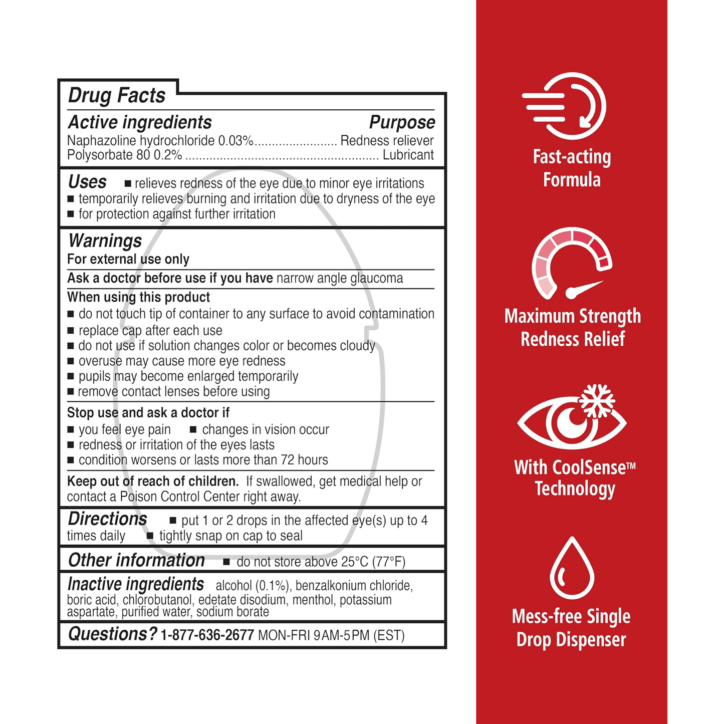 Rohto ®️ Cooling Eye Drops Max Strength • Eye Drops Against Red Eyes, Dry Eyes & Irritated Eyes • 1x13ml