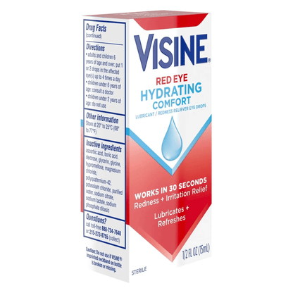 Visine ®️ Red Eye Hydrating Comfort XL • Eye Drops Against Red Eyes, Dry Eyes, Burning Eyes & Irritated Eyes • 1x15ml