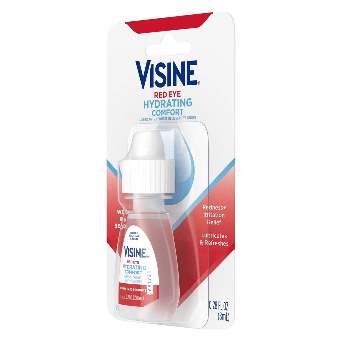 Visine ®️ Red Eye Hydrating Comfort • Eye Drops Against Red Eyes, Dry Eyes, Burning Eyes & Irritated Eyes • 1x8ml
