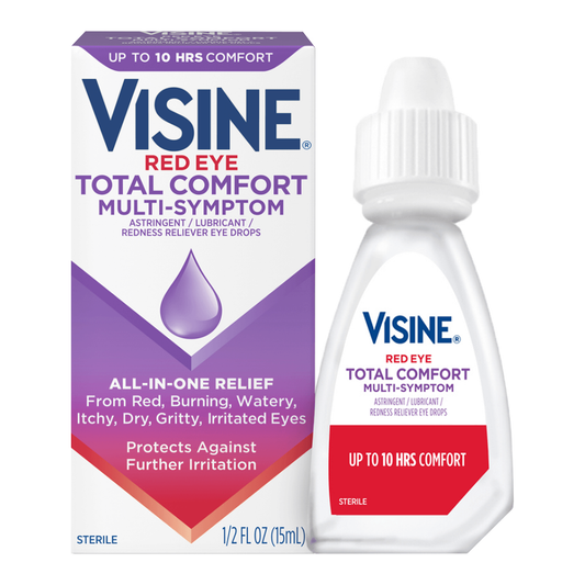 Visine ®️ Red Eye Total Comfort Multi-Symptom XL • Eye Drops Against Red Eyes, Dry Eyes, Burning Eyes, Irritated Eyes, Itchy Eyes, Gritty Eyes & Watery Eyes  • 1x15ml